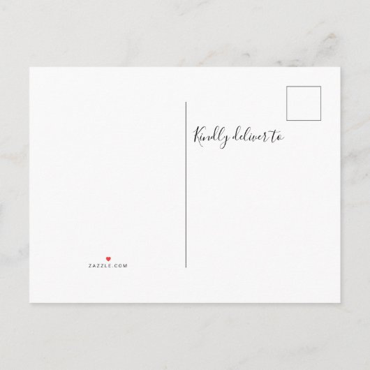 Wir haben die neue blaue Wasserfarbentür für die A Ankündigungspostkarte (Rückseite)