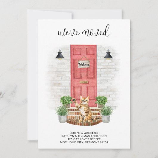 Wir haben die neue Front Red Door Cat verschoben Ankündigung (Vorderseite)