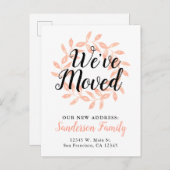 Wir haben die neue Hausadresse geändert Wasserfarb Ankündigungspostkarte (Vorne/Hinten)