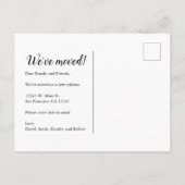 Wir haben die neue Hausadresse geändert Wasserfarb Ankündigungspostkarte (Rückseite)