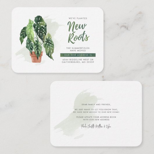 Wir haben die neue Roots-Boho-Bewegungsankündigung Mitteilungskarte (Vorne/Hinten)