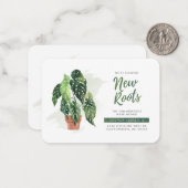 Wir haben die neue Roots-Boho-Bewegungsankündigung Mitteilungskarte (Vorderseite/Rückseite Beispiel)