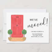 Wir haben die neue rote Wasserfarbentür für die Ad Ankündigung (Vorderseite)