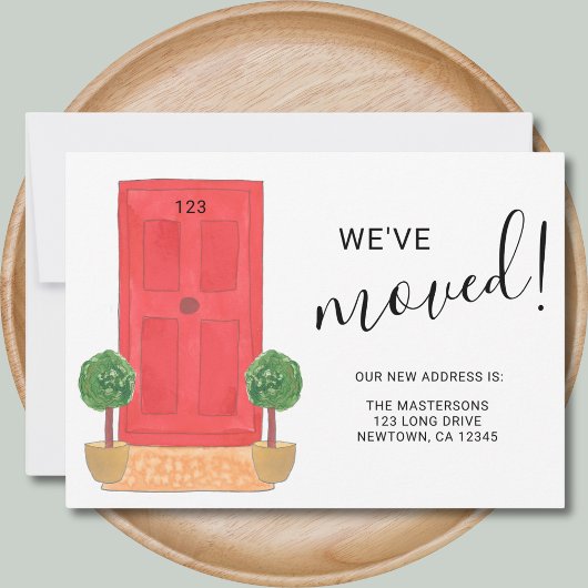 Wir haben die neue rote Wasserfarbentür für die Ad Ankündigung