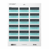 Wir haben die neue schwarz-türkisfarbene Adresse v Adressaufkleber (Vorne)