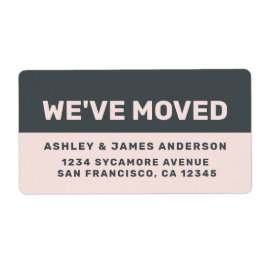 Wir haben die neue schwarze Pastellfarbe verschobe Adressaufkleber