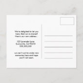 Wir haben die neue schwarze Wasserfarbentür für di Ankündigungspostkarte (Rückseite)