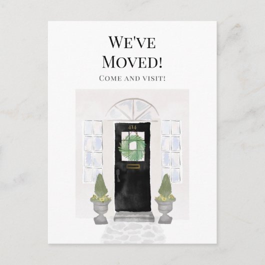 Wir haben die neue schwarze Zuhause-Wasserfarbe ve Postkarte (Vorderseite)