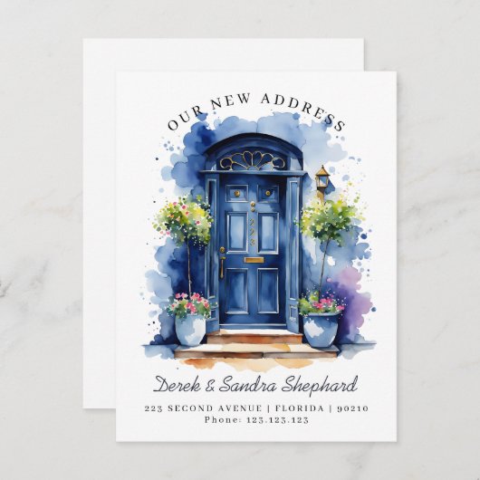 Wir haben die neue Tür für die Adressmarine versch Ankündigungspostkarte (Vorne/Hinten)