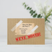 Wir haben die neue Zuhause CardBoard Box verschobe Ankündigung (Stehend Vorderseite)