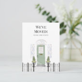 Wir haben die neue Zuhause Einfache Aquarelltür ve Postkarte (Stehend Vorderseite)