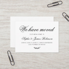 Wir haben die neue Zuhause Minimal Moving Insert C Visitenkarte