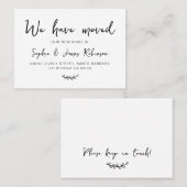 Wir haben die neue Zuhause Minimal Moving Insert C Visitenkarte (Vorne/Hinten)