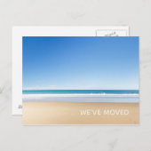 Wir haben die neue Zuhause "Moved Beach" Ankündigungspostkarte (Vorne/Hinten)