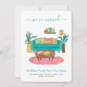 Wir haben die neue Zuhause "Niedliche Wasserfarbe" Ankündigung (Vorderseite)