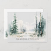 Wir haben die neue Zuhause Rustikale Landschaft ve Postkarte (Vorne/Hinten)
