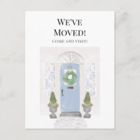 Wir haben die neue Zuhause Watercolor Blue Door Po