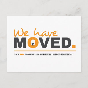 Wir haben die Orange Motion Ankündigung Postkarte 