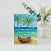 Wir haben die Palmen des Beach Ocean Moving versch Ankündigungspostkarte (Stehend Vorderseite)