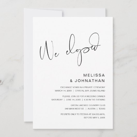 Wir haben die Party Einladung der Hochzeitsfeier (Vorderseite)