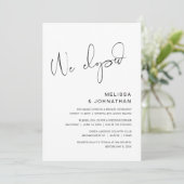 Wir haben die Party Einladung der Hochzeitsfeier (Stehend Vorderseite)