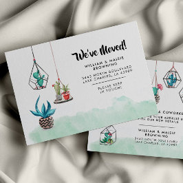 Wir haben die Pflanze der Aquarellbilder verschobe Mitteilungskarte