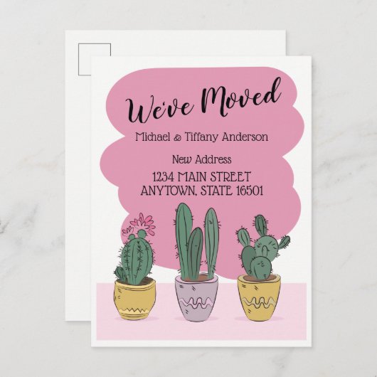 Wir haben die Postkarte des Kakteen verschoben (Vorne/Hinten)