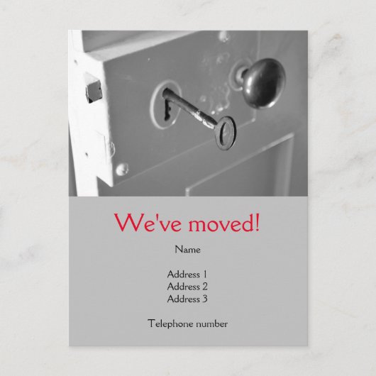 Wir haben die Postkarte mit einer alten Tür und ei (Vorderseite)