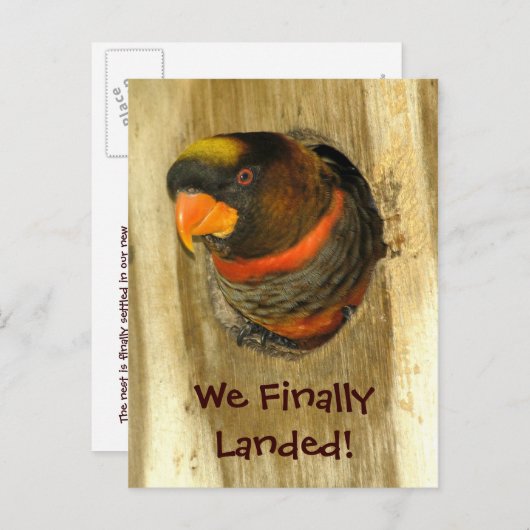 Wir haben die Postkarte verschoben (Vorne/Hinten)