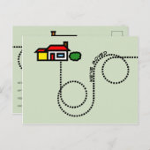 Wir haben die Postkarte verschoben (Vorne/Hinten)