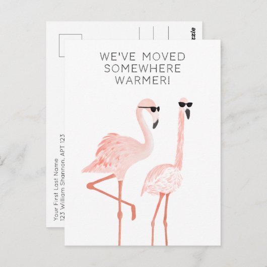 Wir haben die Postkarte verschoben (Vorne/Hinten)