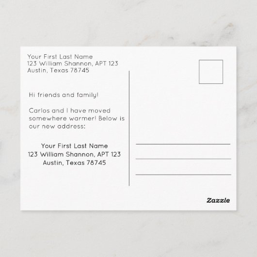 Wir haben die Postkarte verschoben (Rückseite)