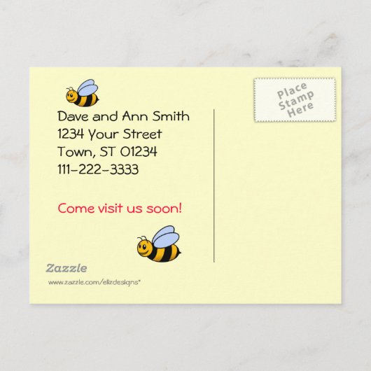 Wir haben die Postkarte verschoben (Rückseite)