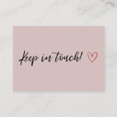 Wir haben die Rose Rotes Herz in Handschrift übert Visitenkarte (Rückseite)