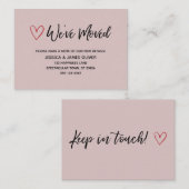 Wir haben die Rose Rotes Herz in Handschrift übert Visitenkarte (Vorne/Hinten)