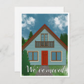 Wir haben die Rote Tür des neuen Landhauses versch Ankündigungspostkarte (Vorne/Hinten)