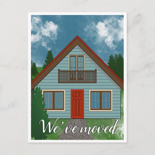 Wir haben die Rote Tür des neuen Landhauses versch Ankündigungspostkarte (Vorderseite)