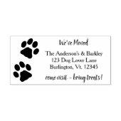Wir haben die Rücksendeadresse "Paw Print Moving"  Gummistempel (Prägung)