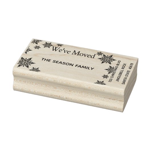 Wir haben die Rücksendeadresse verschoben Gummistempel (Stempel)