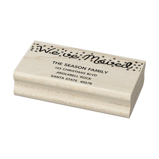 Wir haben die Rücksendeadresse verschoben Gummistempel (Stempel)