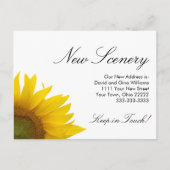 Wir haben die Sonnenblume verschoben Ankündigungspostkarte (Vorderseite)