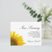 Wir haben die Sonnenblume verschoben Ankündigungspostkarte (Stehend Vorderseite)