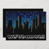 wir haben die Stadtmitteilung verschoben Ankündigung (Vorne/Hinten)