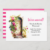 Wir haben die Tür der blorrosa Rosen verschoben Ankündigung (Vorne/Hinten)