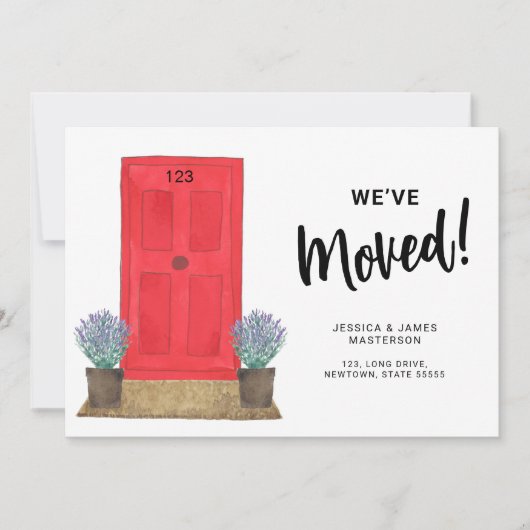 Wir haben die Tür verschoben Ankündigung (Vorderseite)