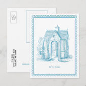 Wir haben die Vintage Postkarte Blue übertragen (Vorne/Hinten)