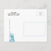 Wir haben die Vintage Postkarte Blue übertragen (Rückseite)