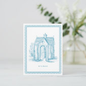 Wir haben die Vintage Postkarte Blue übertragen (Stehend Vorderseite)