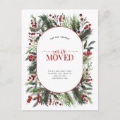 Wir haben die warme Rote Winter-Ankündigung versch Ankündigungspostkarte (Vorderseite)