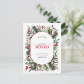 Wir haben die warme Rote Winter-Ankündigung versch Ankündigungspostkarte (Stehend Vorderseite)